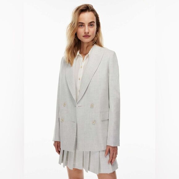 Wilfred Jackets & Blazers - Wilfred Light Gray Double-Breasted Blazer